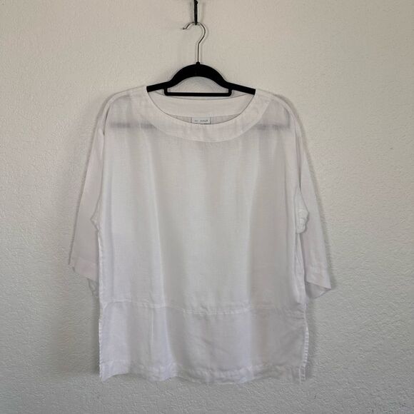 J. Jill Pure Jill relaxed 100% linen white tunic top - Picture 2 of 12